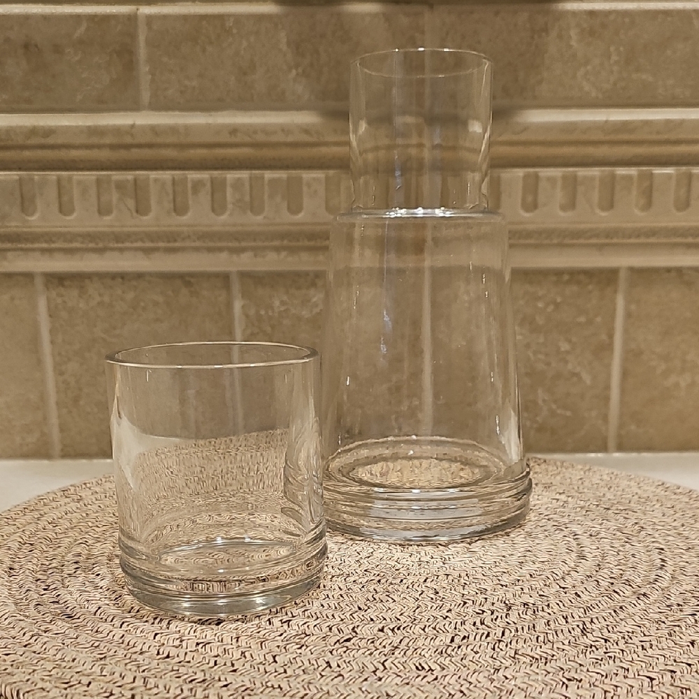 Hearth And Hand Elegant Clear Glass Carafe and Tumbler Set 23.5fl oz